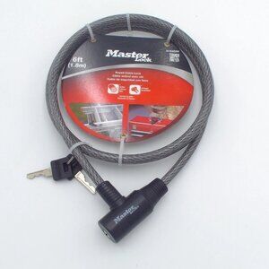 Master Lock 8154DPF Cable Lock 6-Foot (1.8m) 3/8in 2 Keys Included